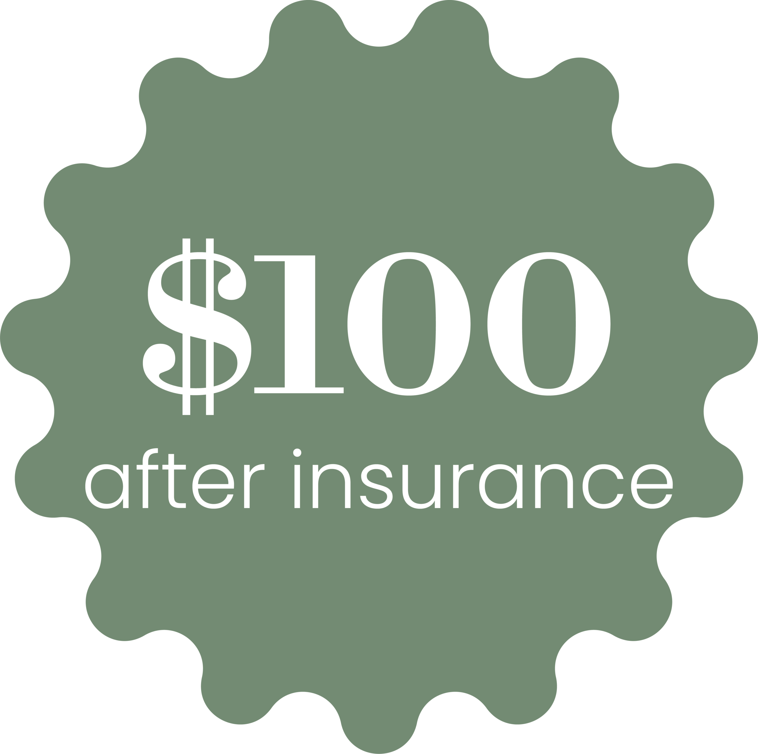 $100 after insurance